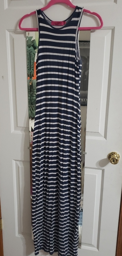 Boohoo Striped Maxi Dress